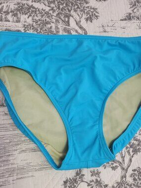 Lands' End Turquoise Blue Bikini Bottom Size 10 NWOT